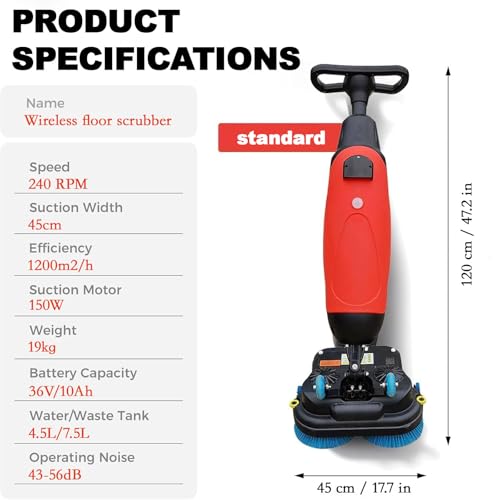 Electric Floor Cleaner Dual Brush Mop for Hard Surfaces