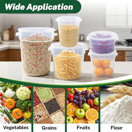 FSUON Round Food Storage Container with Lid