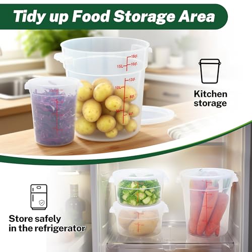 FSUON Round Food Storage Container with Lid