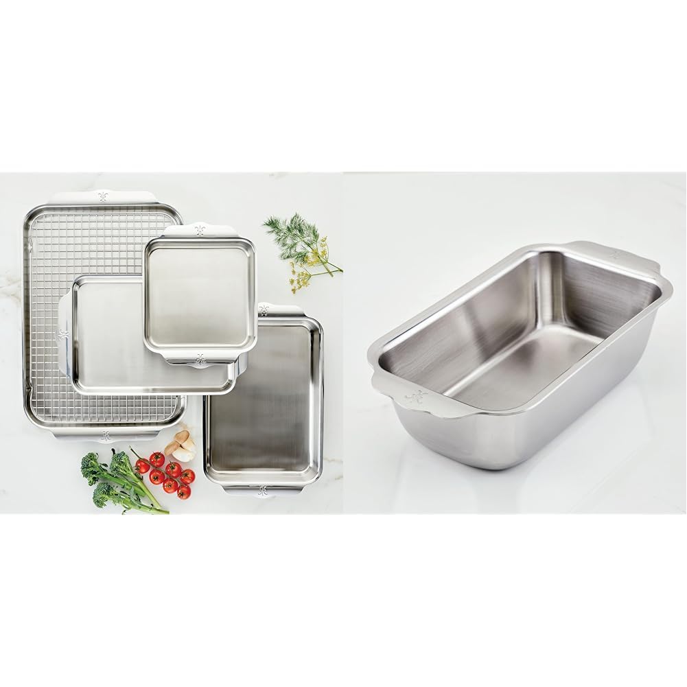 Stainless Steel Baking Sheet and Loaf Pan Set 5 Piece