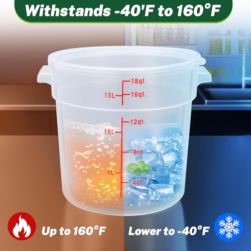 FSUON Round Food Storage Container with Lid