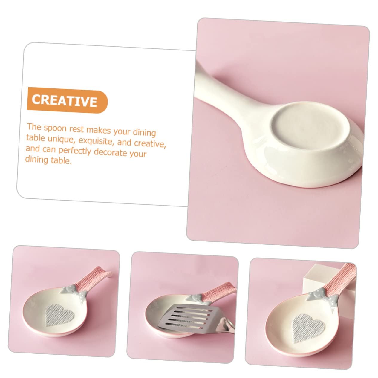 Ceramic Spoon Rest Kitchen Utensil Holder