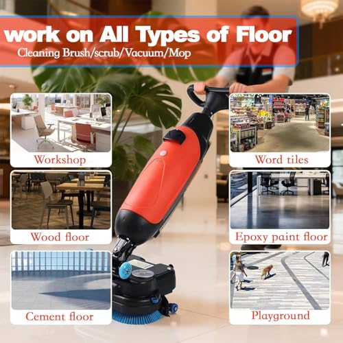 Electric Floor Cleaner Dual Brush Mop for Hard Surfaces