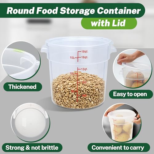 FSUON Round Food Storage Container with Lid