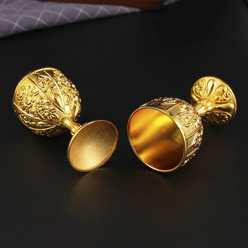 Gold Metal Wine Glass Set Drinkware Set
