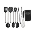 Silicone Kitchen Utensil Set with Stainless Steel Handle