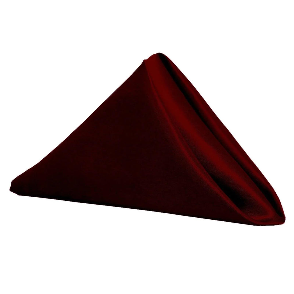 Satin Fabric Cloth Napkins 10 Piece Dining Decor