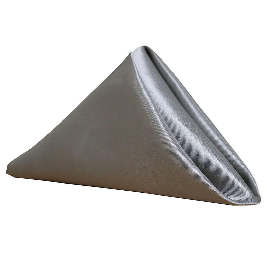 Satin Fabric Cloth Napkins 10 Piece Dining Decor