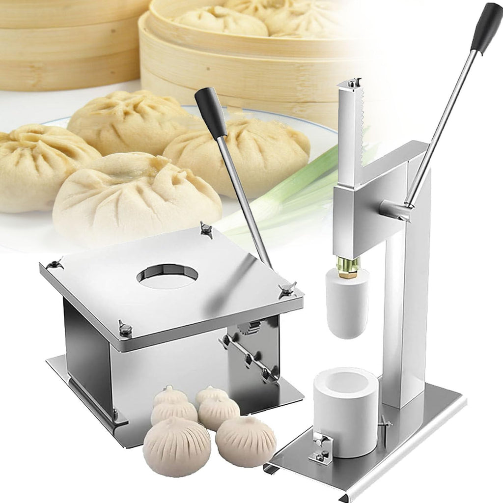 Stainless Steel Manual Bun Maker with 3 Moulds