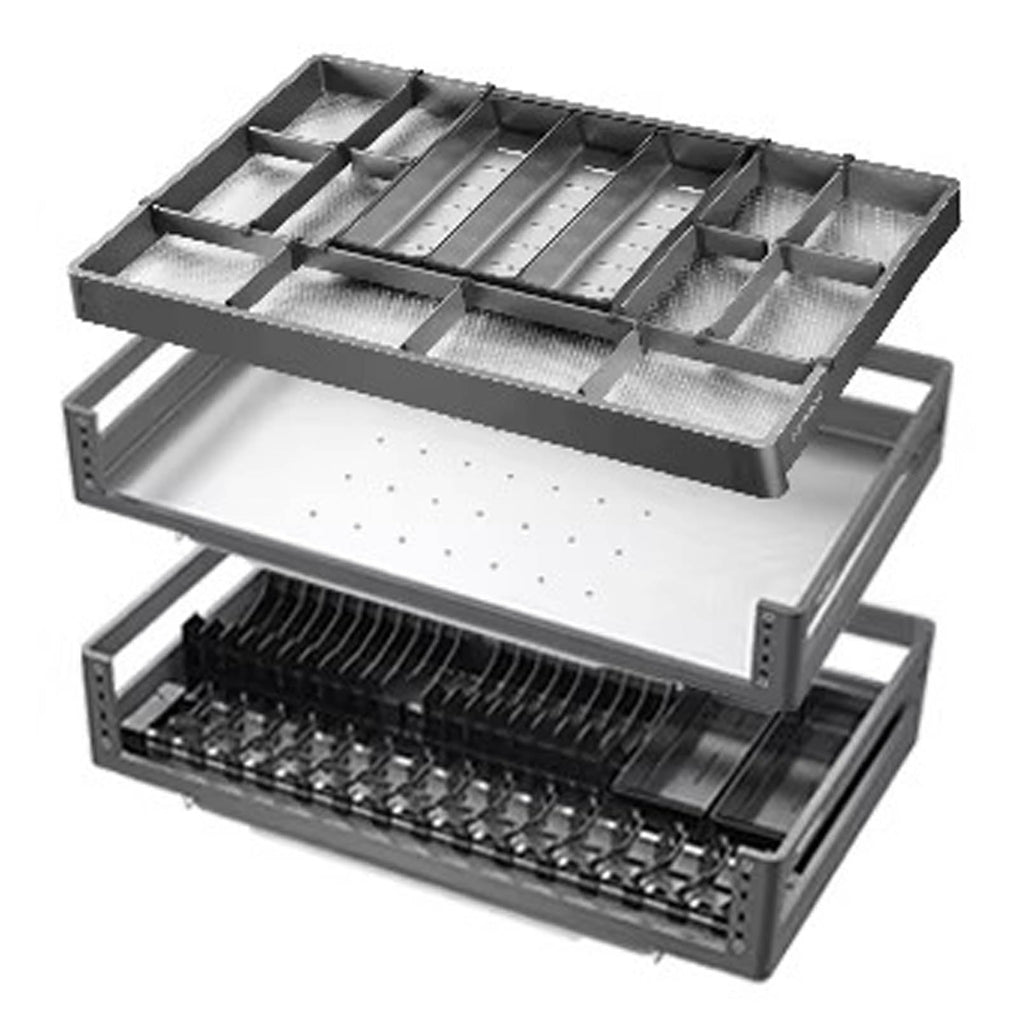 3 Tier Pull Out Kitchen Cabinet Organizer with Dividers