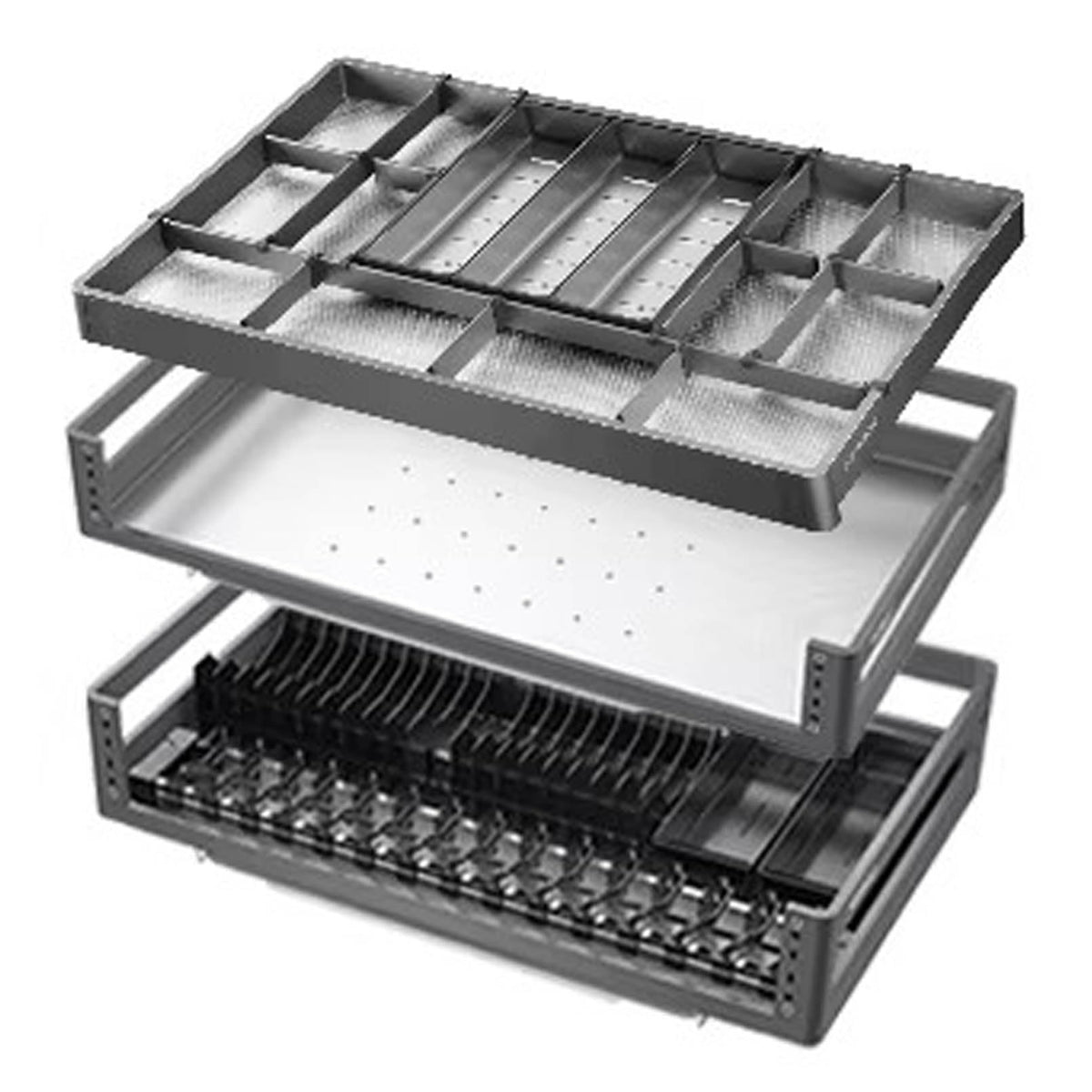 3 Tier Pull Out Kitchen Cabinet Organizer with Dividers