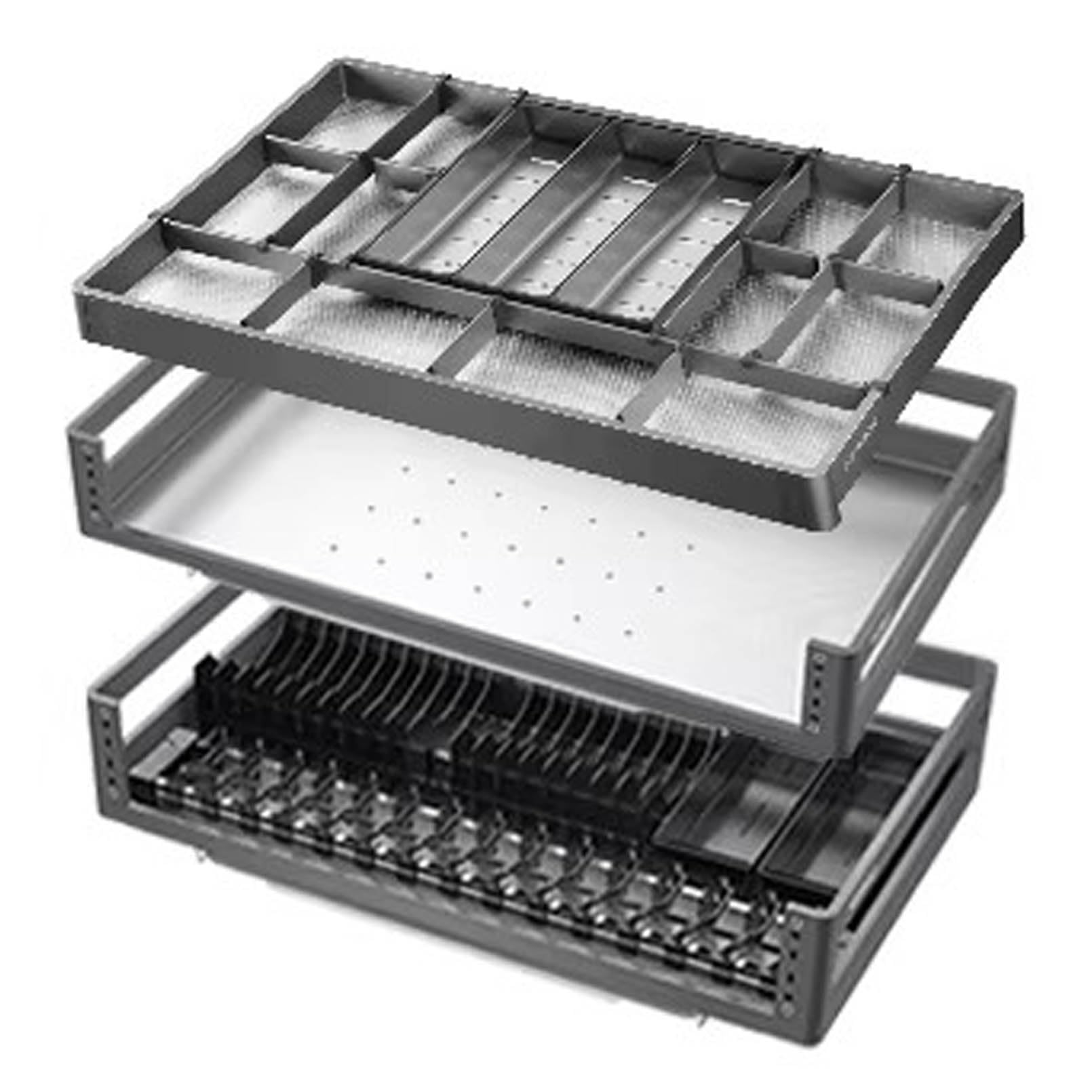 3 Tier Pull Out Kitchen Cabinet Organizer with Dividers