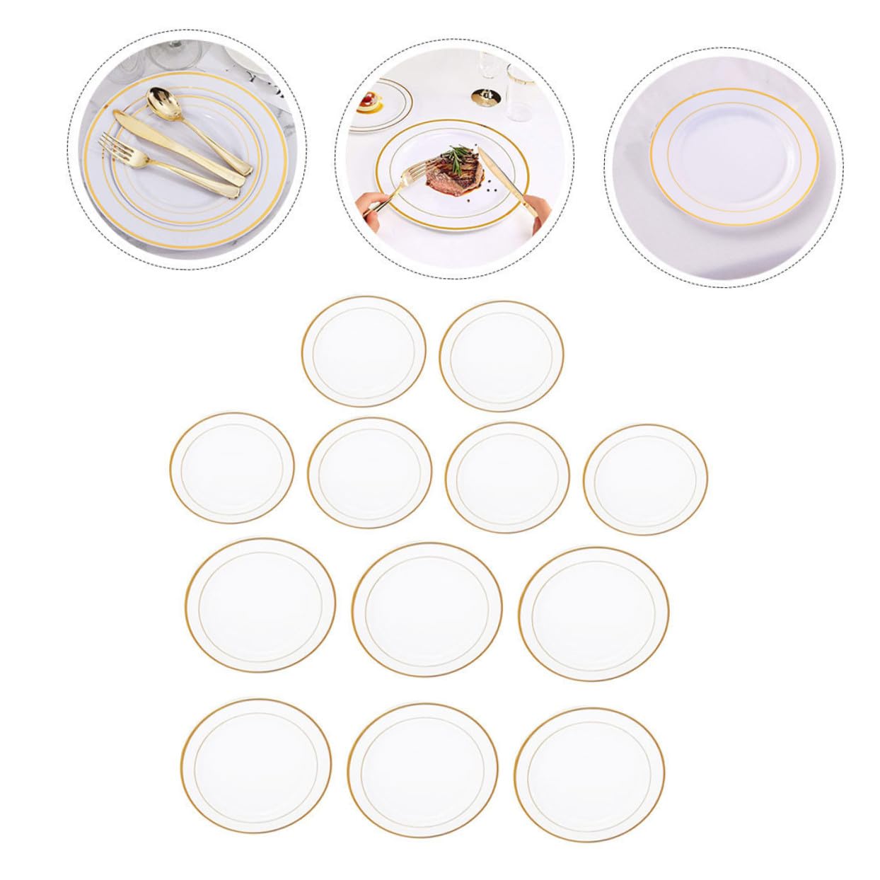 Disposable Paper Dinner Plates Set 20 Piece