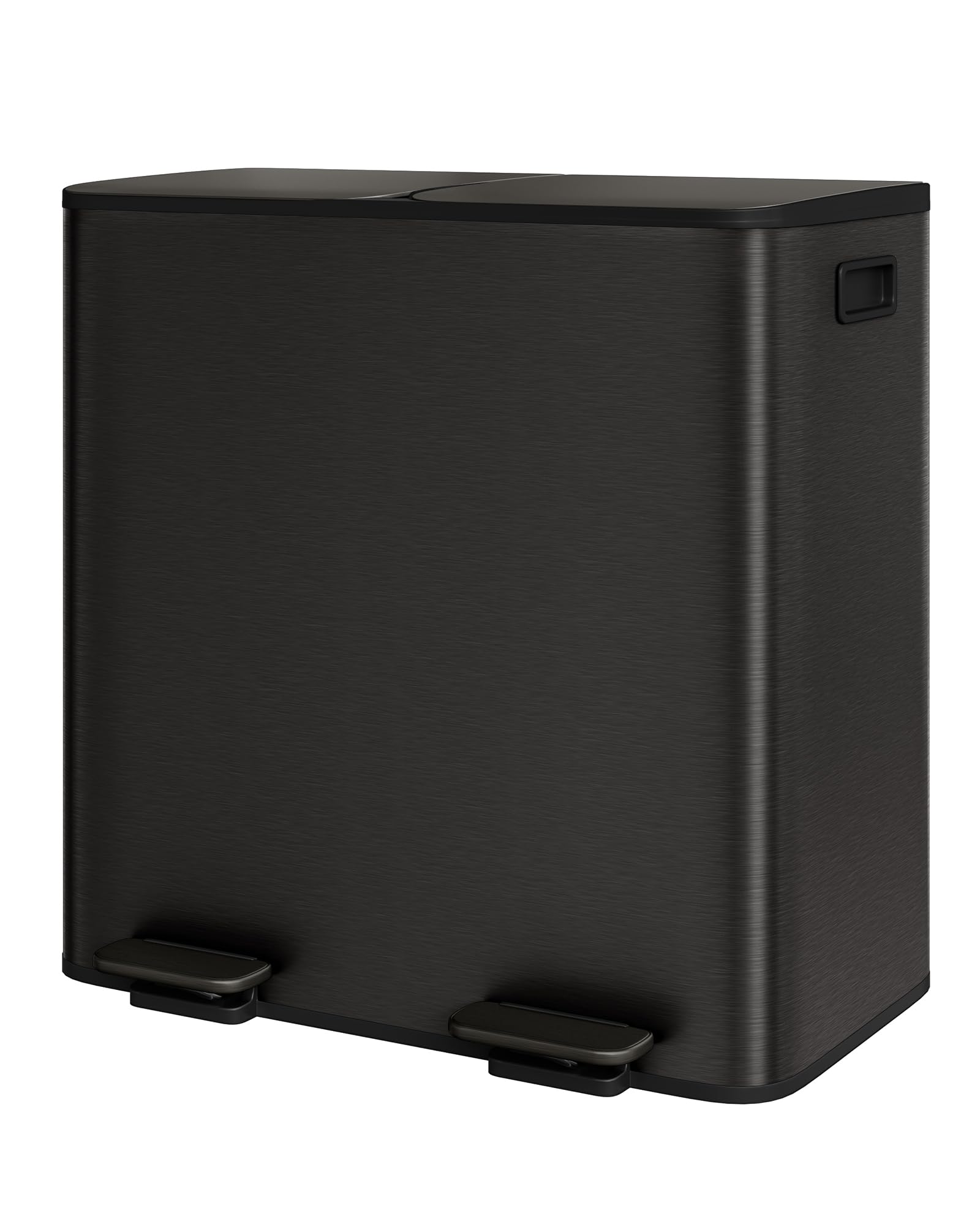 Stainless Steel Double Trash Can with Lid 10.6 Gal