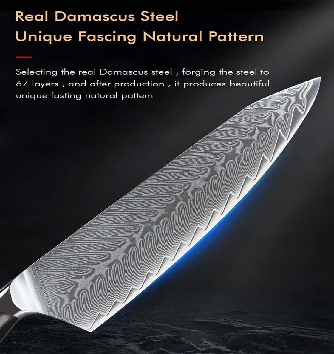 67 Layer Damascus Kitchen Knife Set 8 Piece