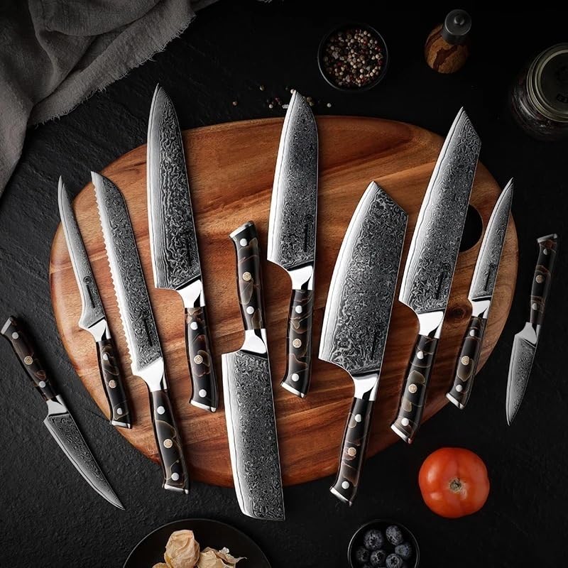 67 Layer Damascus Steel Kitchen Knife Set 10 Piece