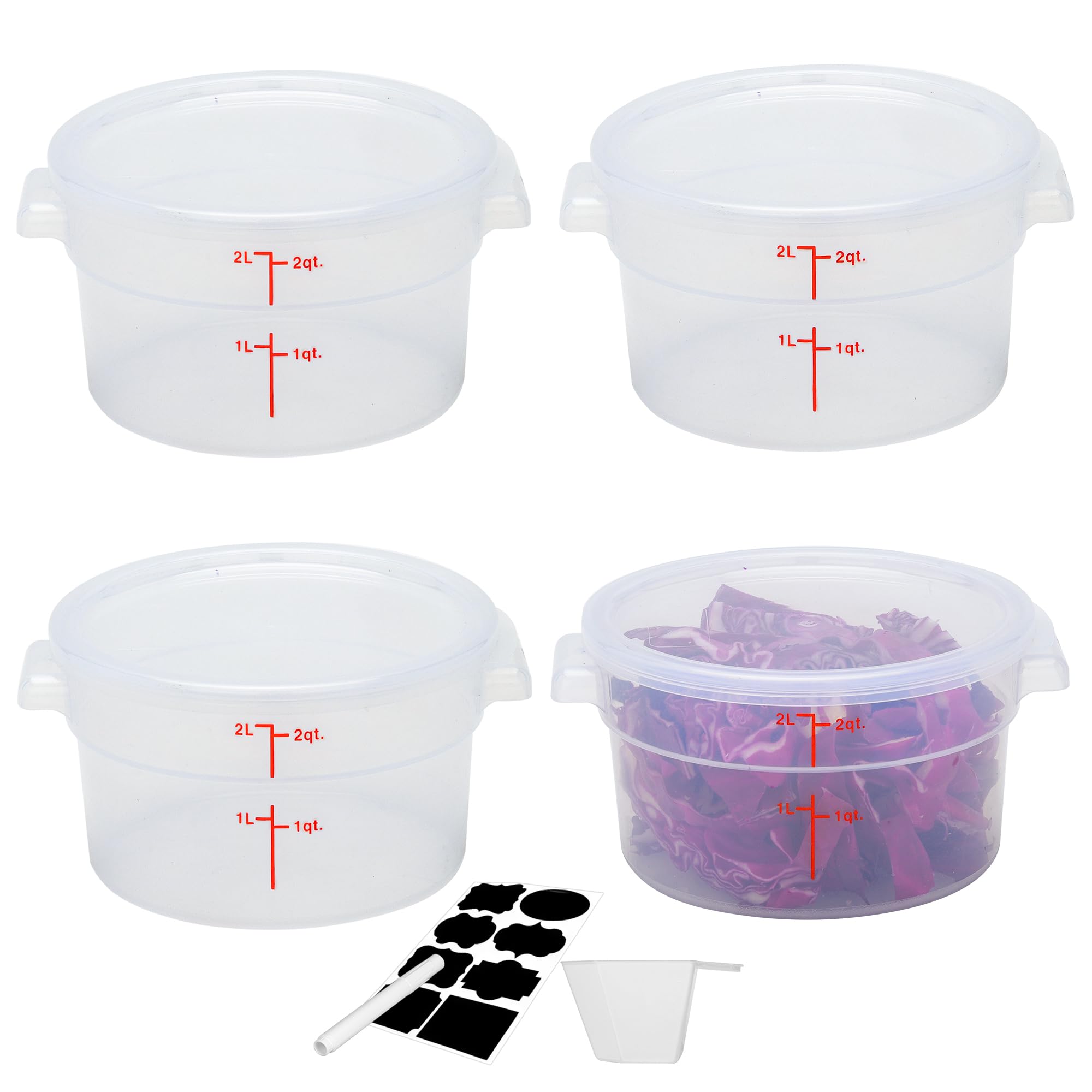 FSUON Round Food Storage Container with Lid