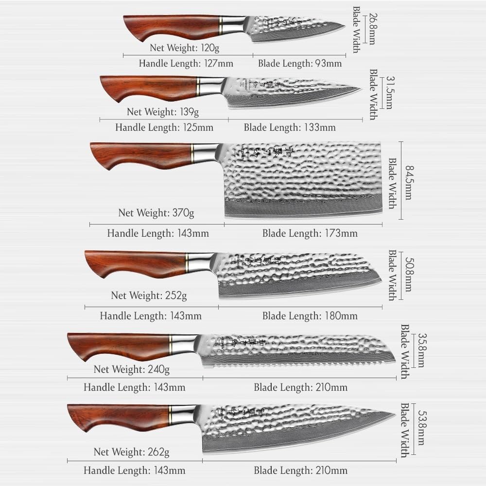 Damascus Steel Kitchen Knife Set 4/6 Piece
