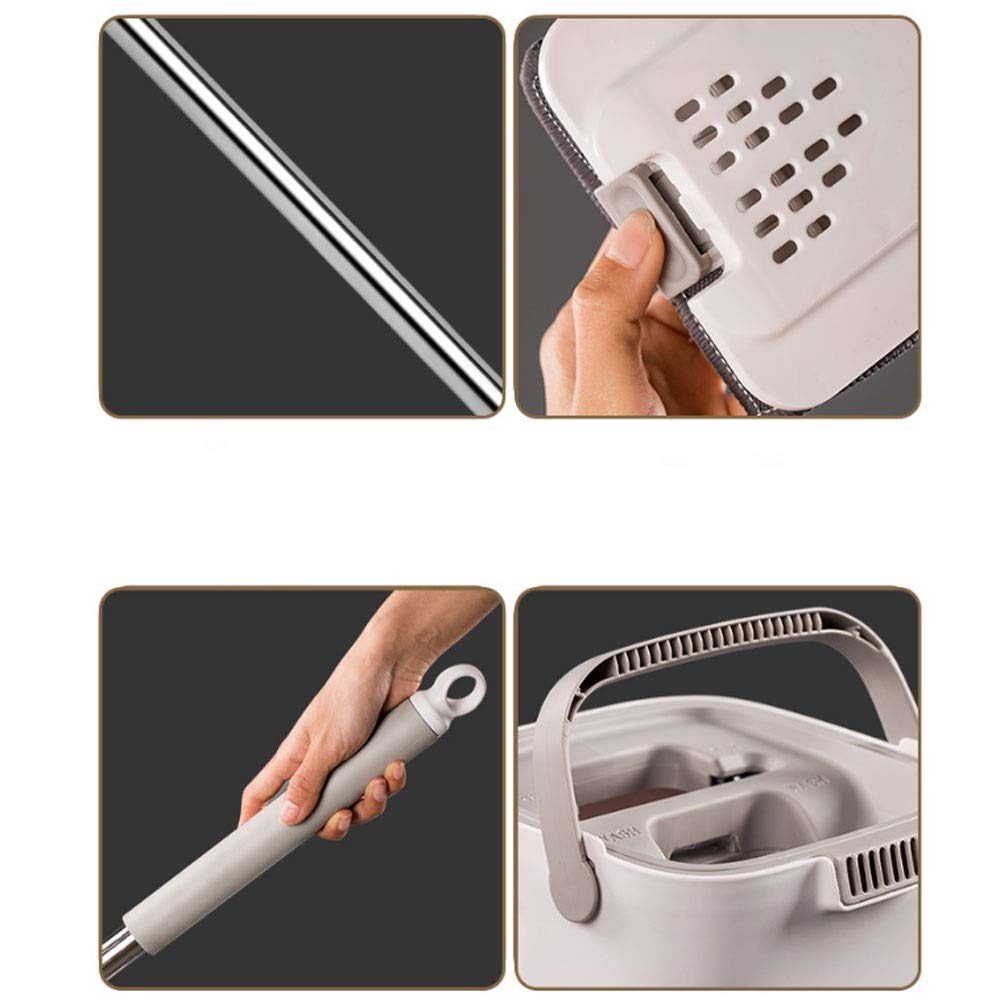 Hands Free Microfiber Mop Set with Bucket
