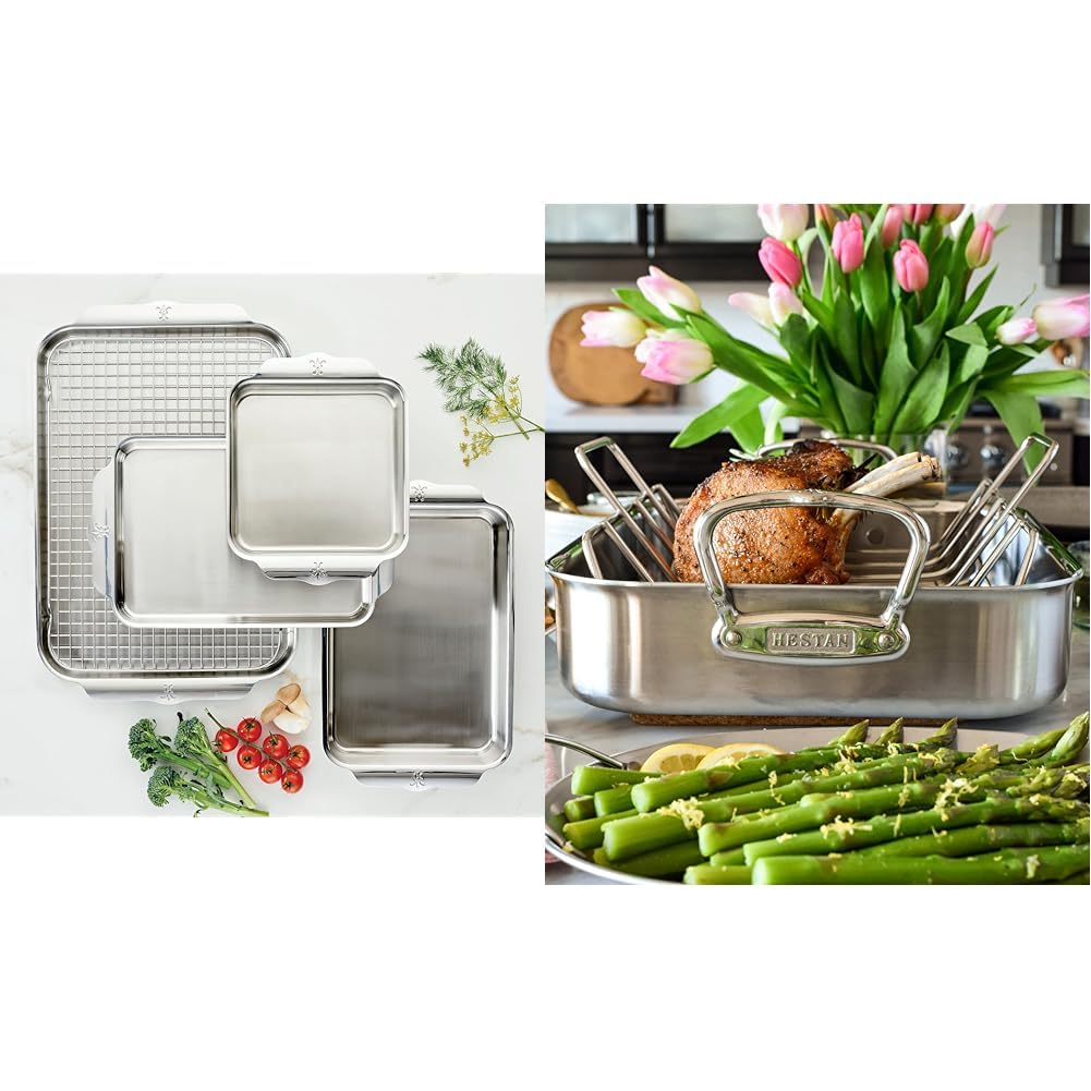 Stainless Steel Baking Sheet and Roaster Set 5 Piece