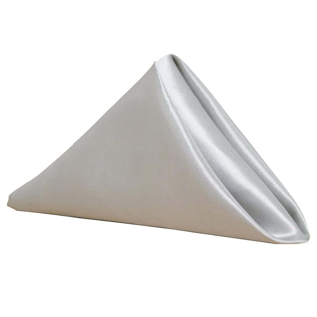 Satin Fabric Cloth Napkins 10 Piece Dining Decor