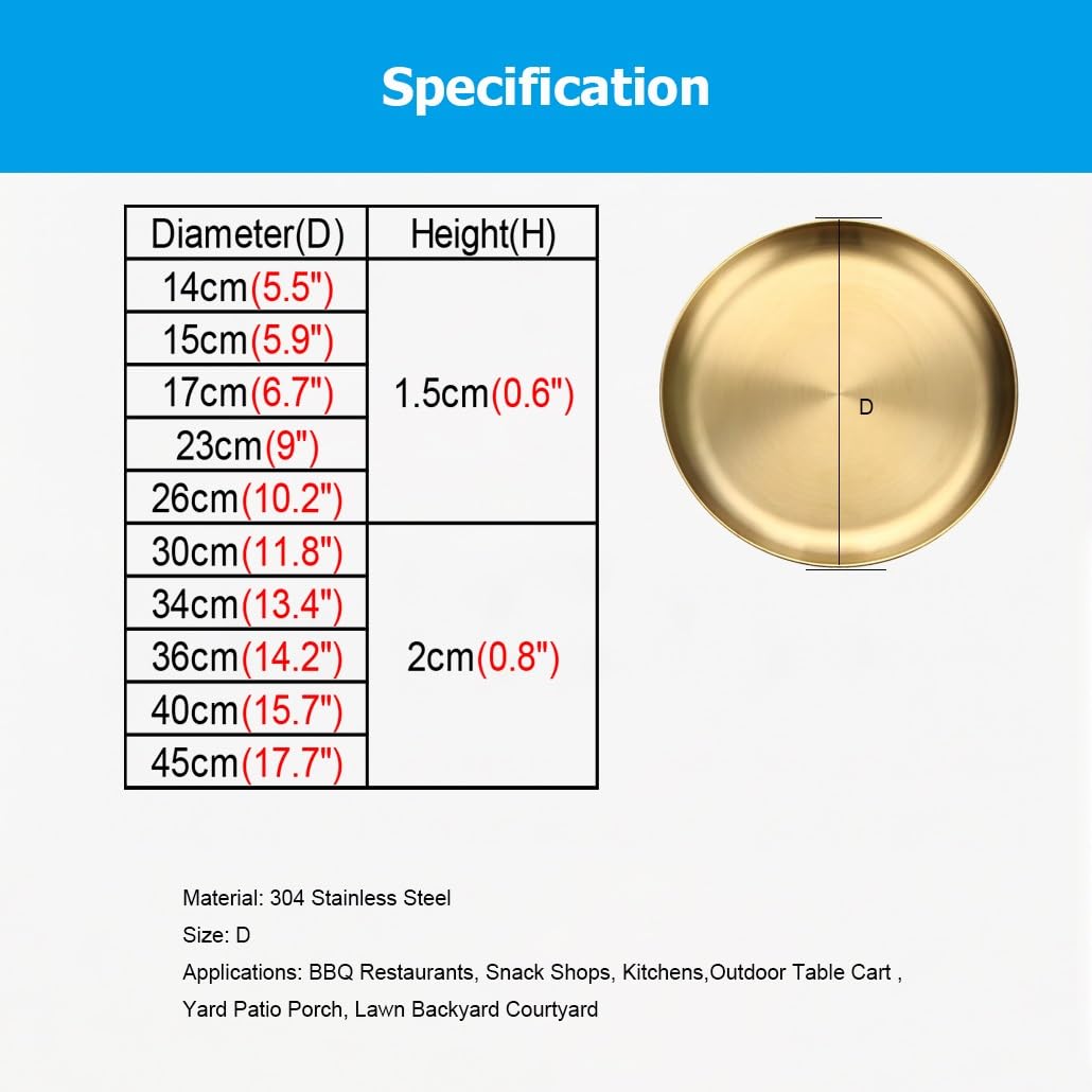 Stainless Steel Round Baking Trays 10 Piece 26cm