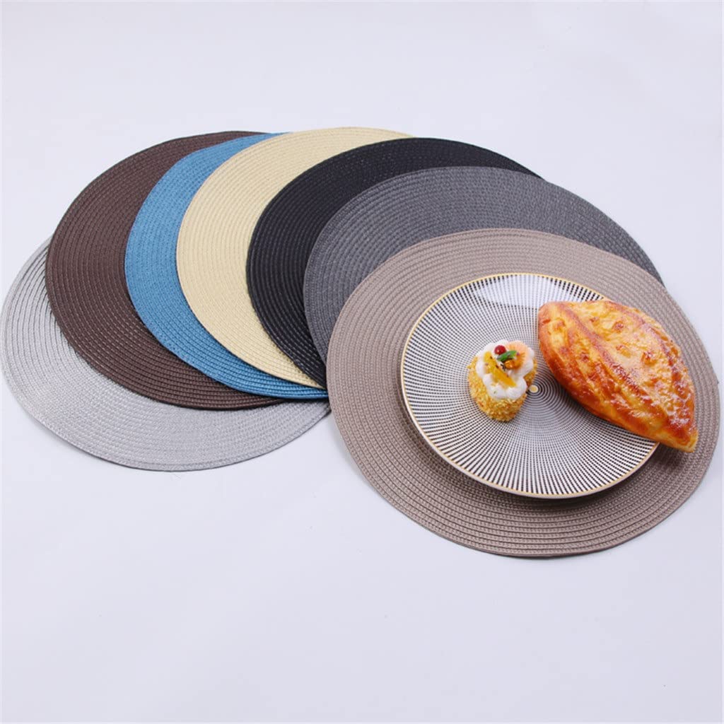 Round Woven PP Placemats Waterproof Dining Mats
