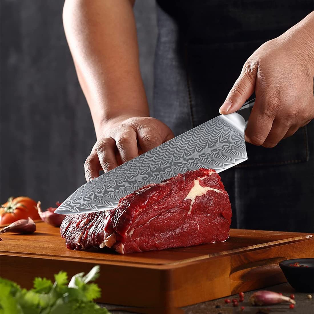 67 Layer Damascus Kitchen Knife Set 8 Piece