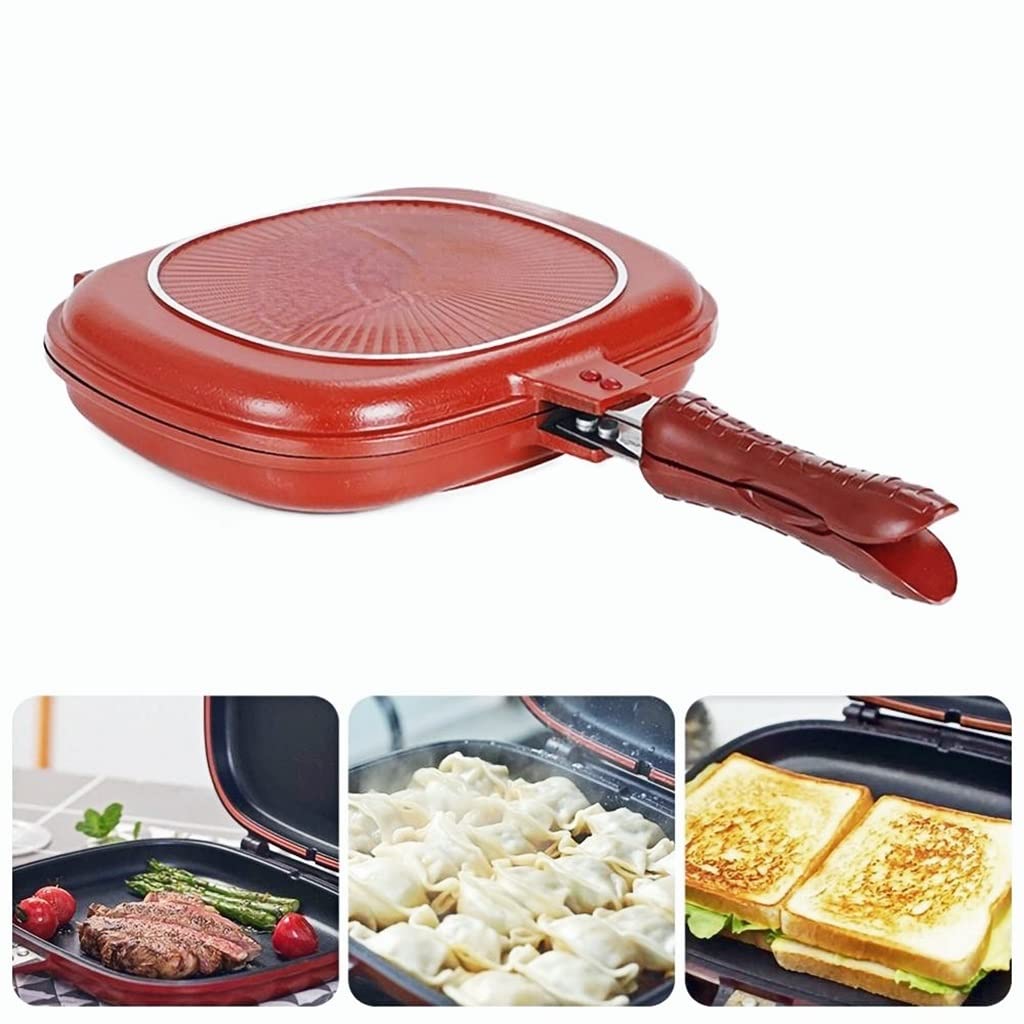Double Sided BBQ Frying Pan Stainless Steel Cookware