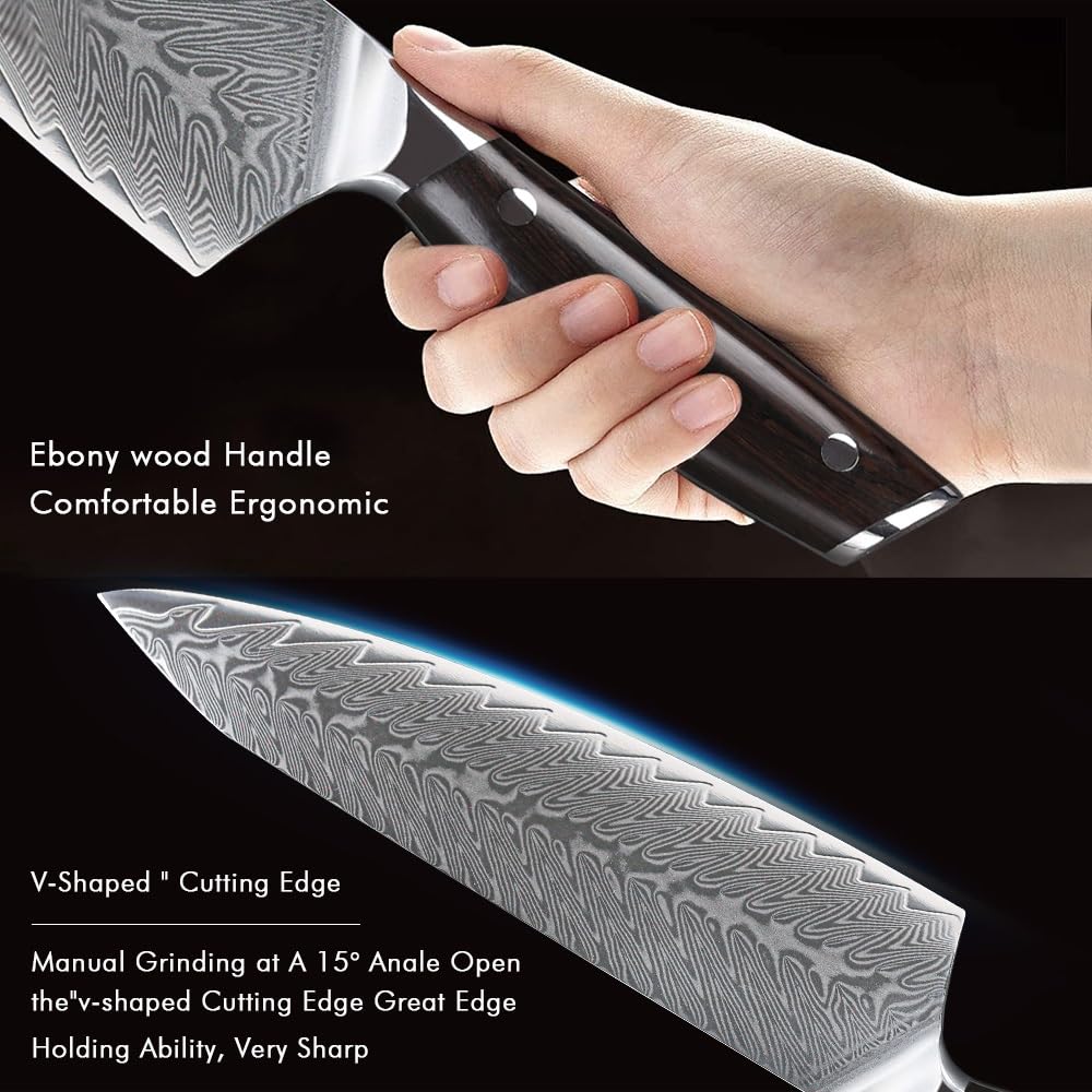67 Layer Damascus Kitchen Knife Set 8 Piece