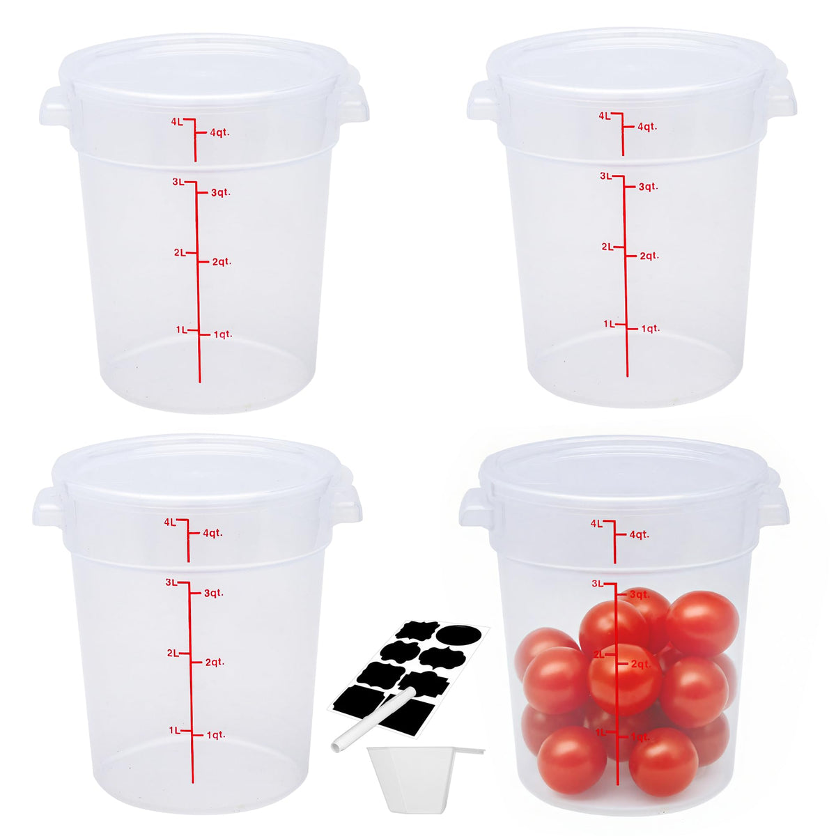 FSUON Round Food Storage Container with Lid