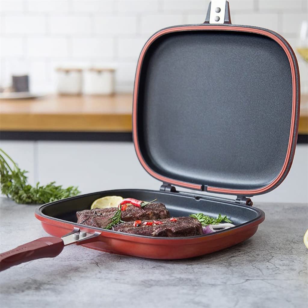 Double Sided BBQ Frying Pan Stainless Steel Cookware