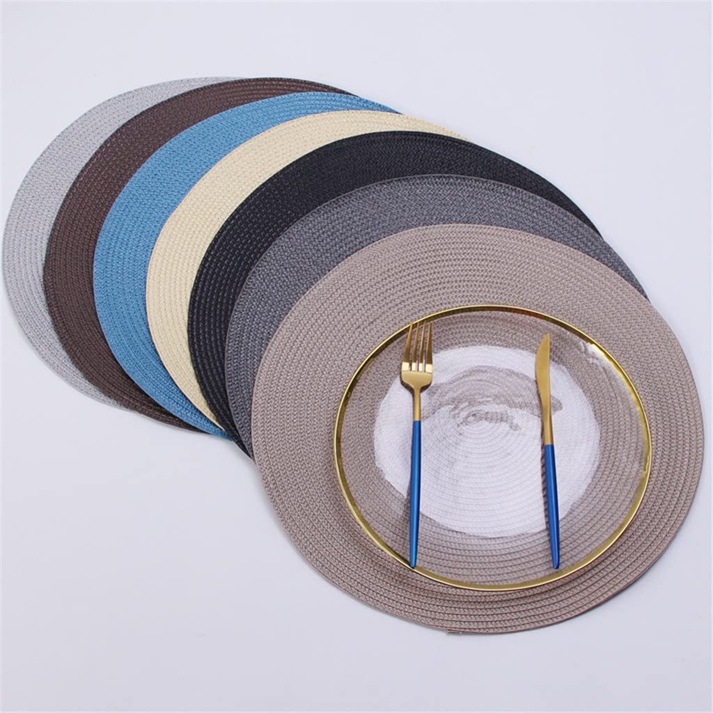 Round Woven PP Placemats Waterproof Dining Mats