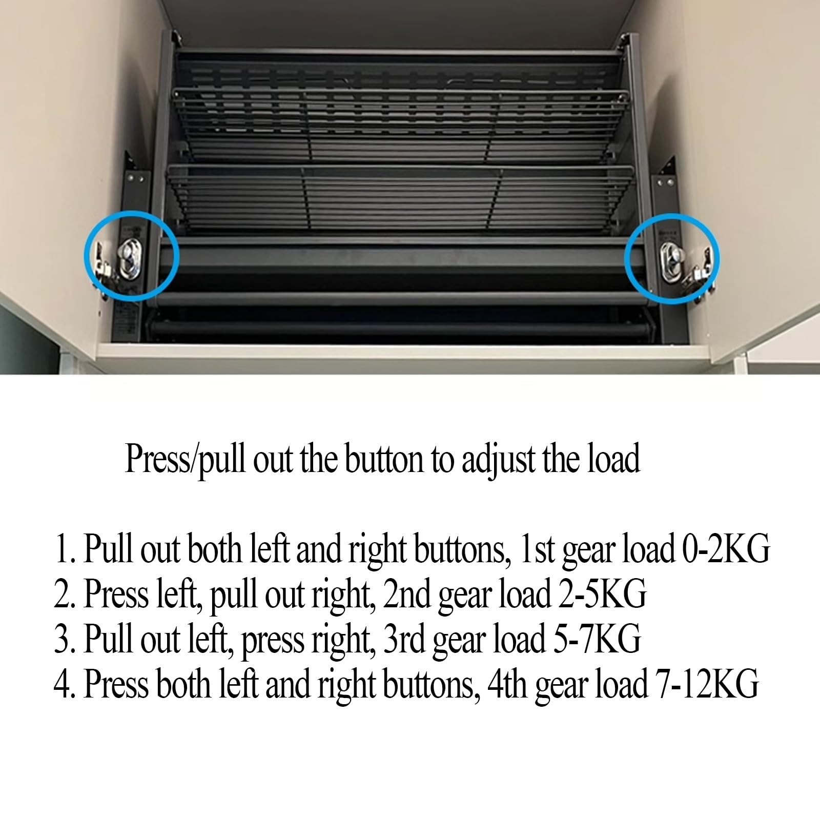Double Metal Pull Down Cabinet Organizer Wall Storage