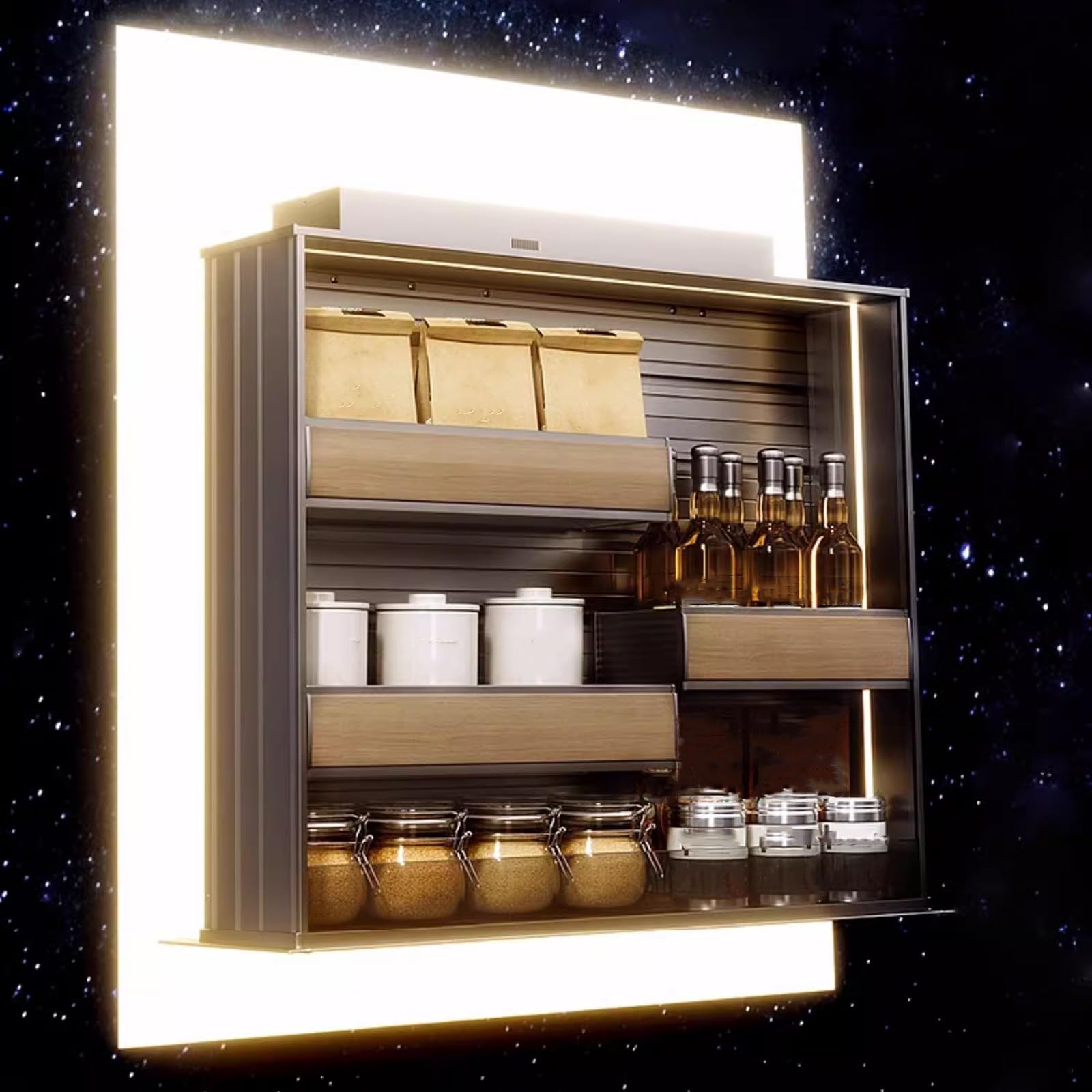Pull Down Cabinet Organizer for Upper Cabinets 24 Inch