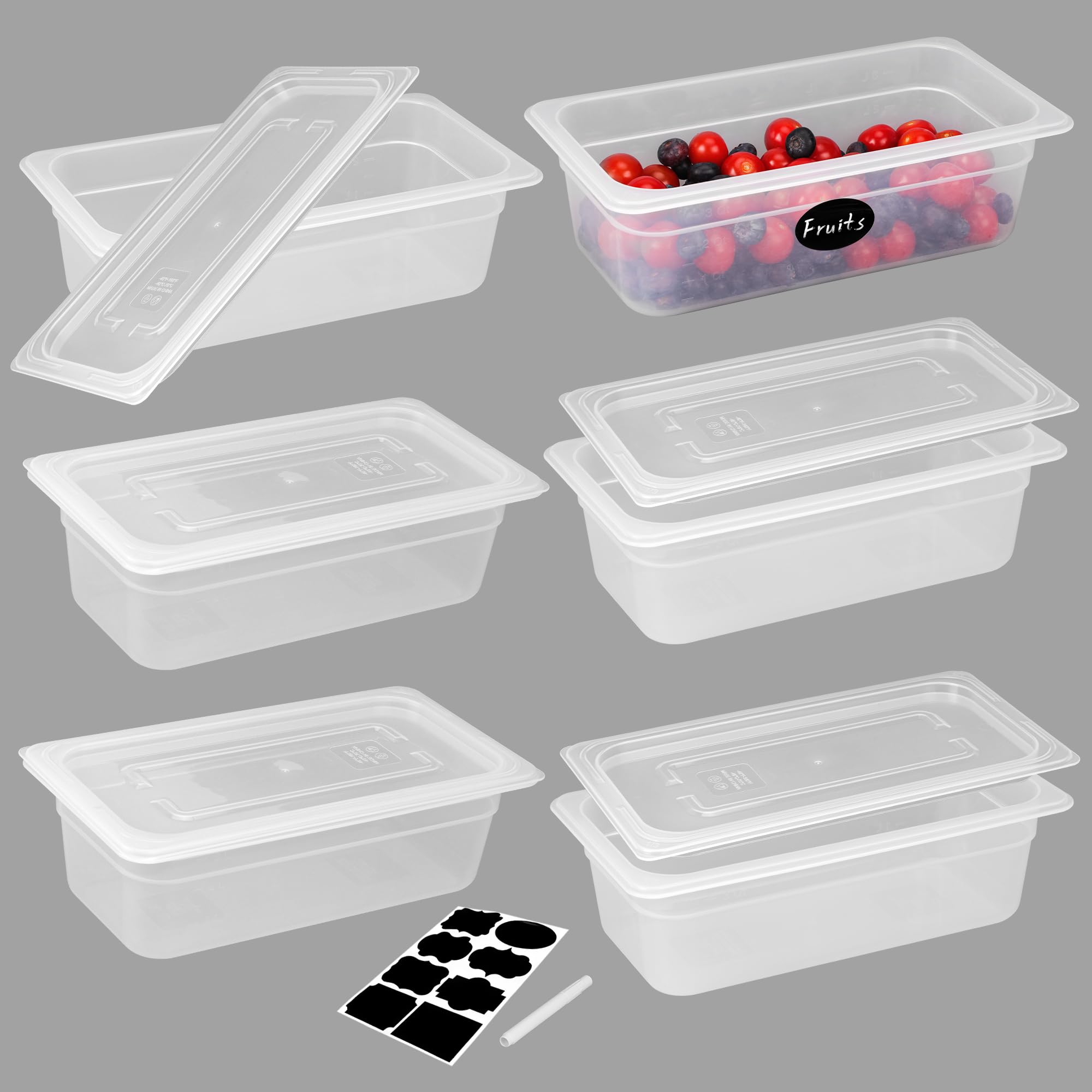 BIEAMA Commercial Food Pans with Lids
