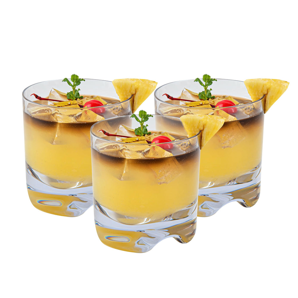 Clear Polycarbonate Rocks Cocktail Glasses Set