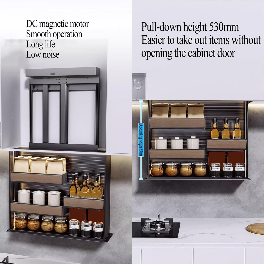 Pull Down Cabinet Organizer for Upper Cabinets 24 Inch