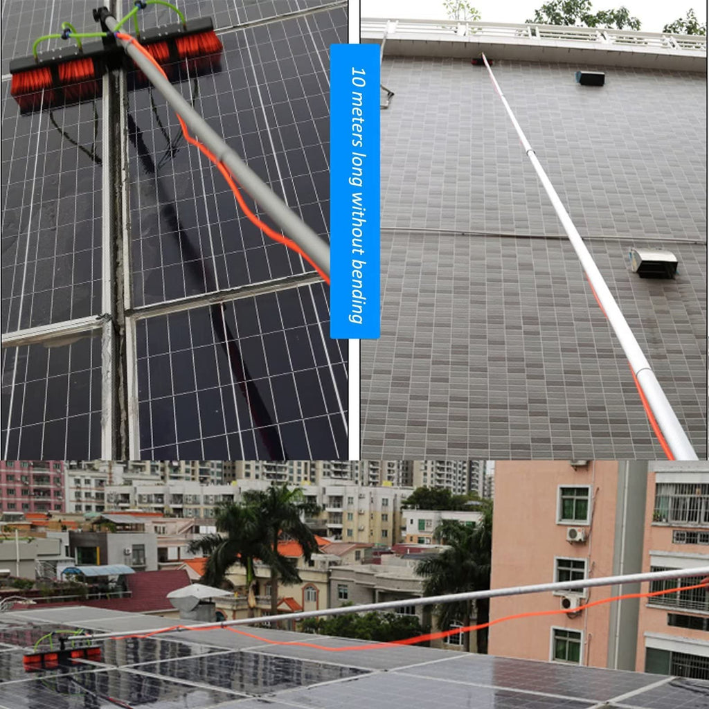 Extendable Cleaning Bar with Rubber Brush for Windows and Solar Panels