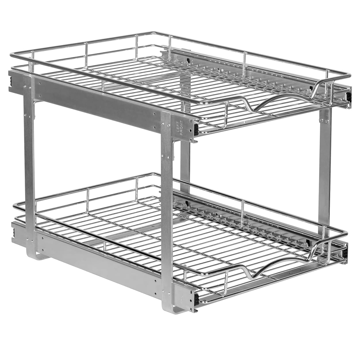 HOLDN’ STORAGE 2-Tier Pull-Out Cabinet Organizer with Heavy-Duty Steel Frame, Full-Extension Sliding Shelves, Holds 100 lbs, Easy Install for Kitchen, Pantry & Under Sink Cabinets