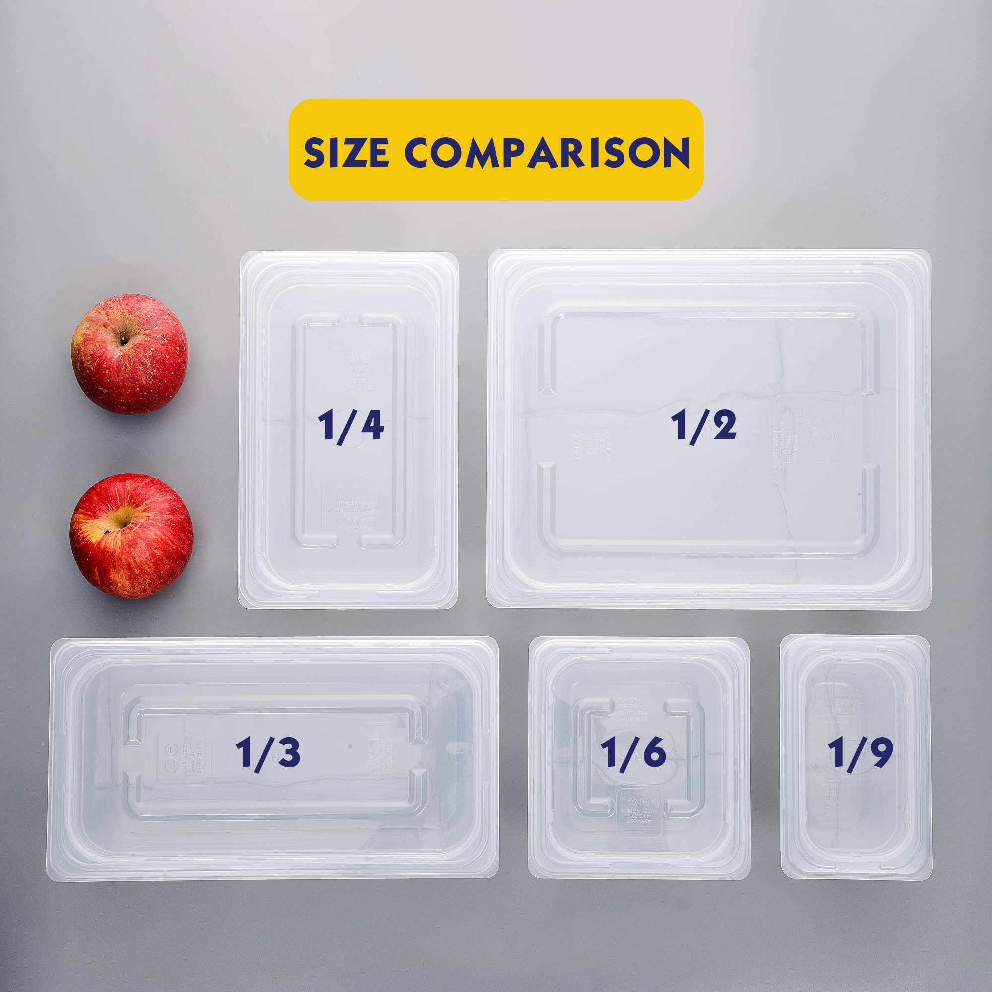 BIEAMA Commercial Food Pans with Lids