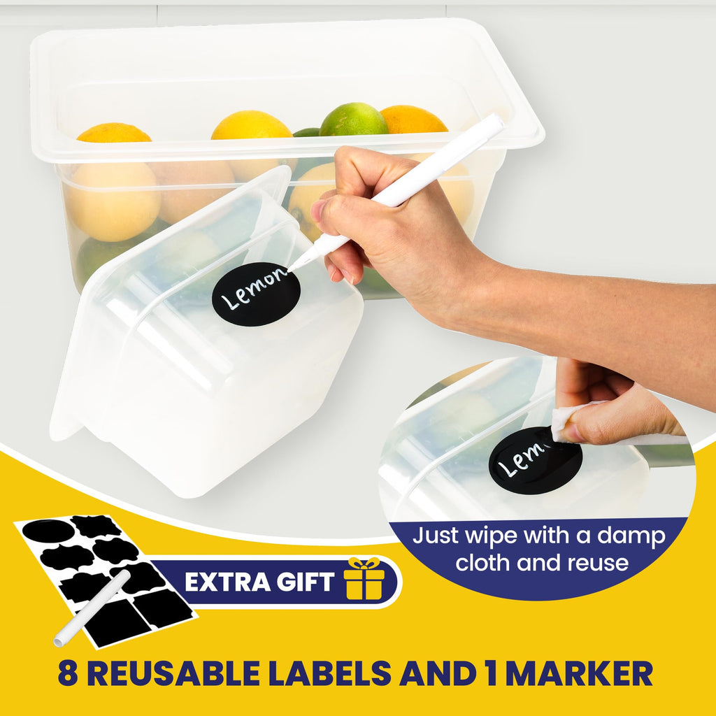 BIEAMA Commercial Food Pans with Lids