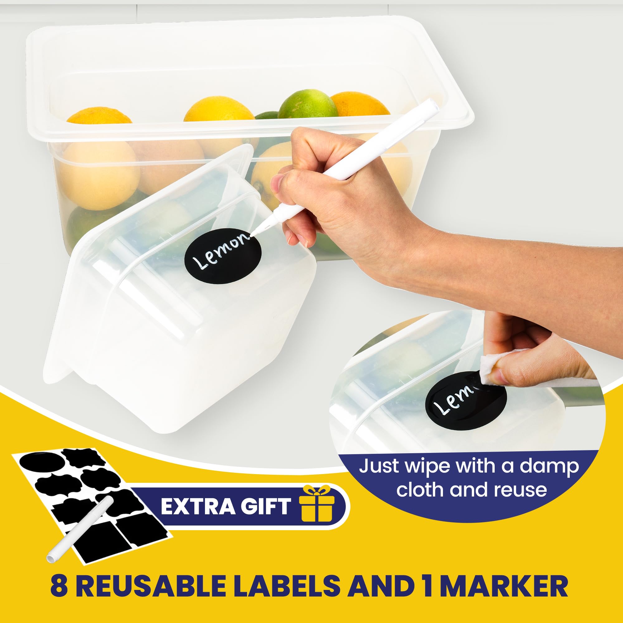 BIEAMA Commercial Food Pans with Lids