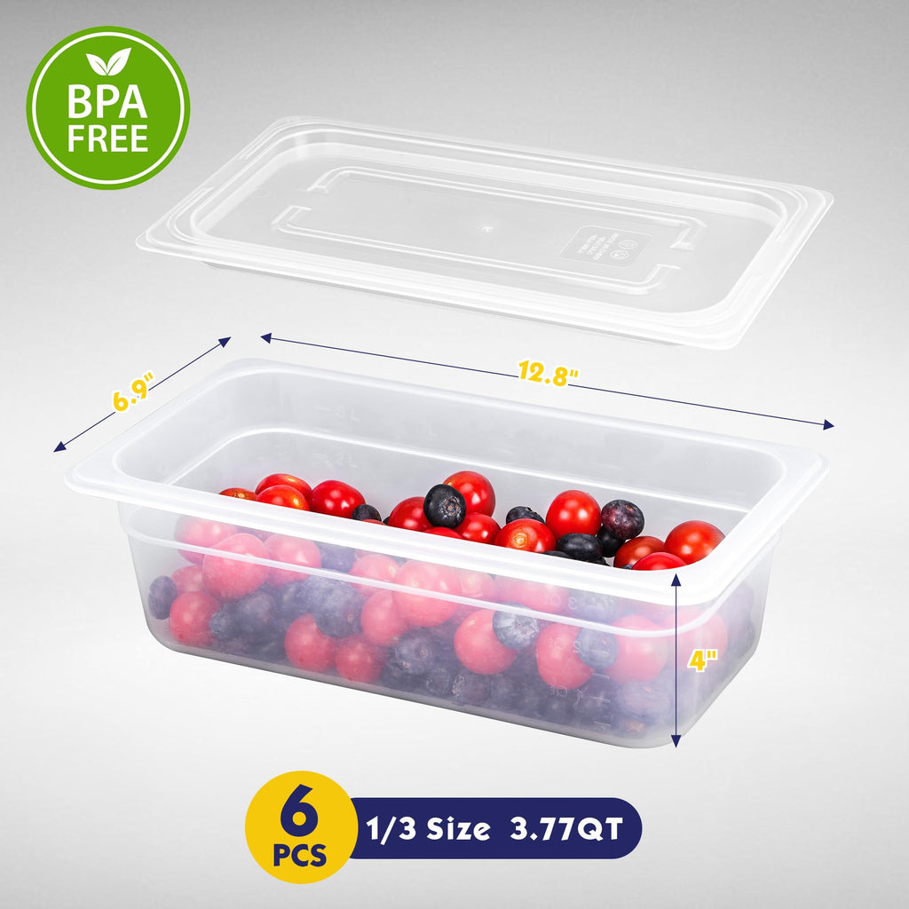BIEAMA Commercial Food Pans with Lids