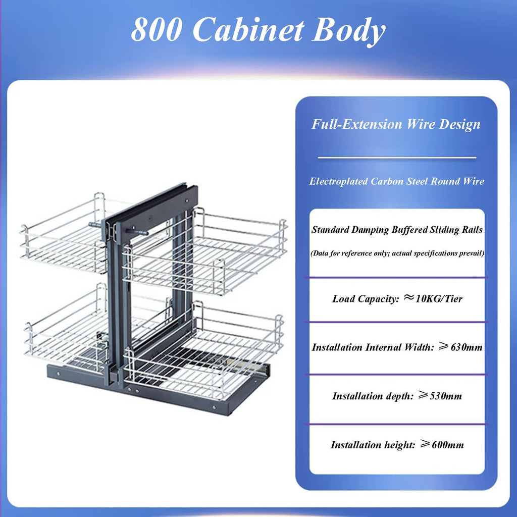 Corner Pull Out Cabinet Sliding Basket Organizer Chrome