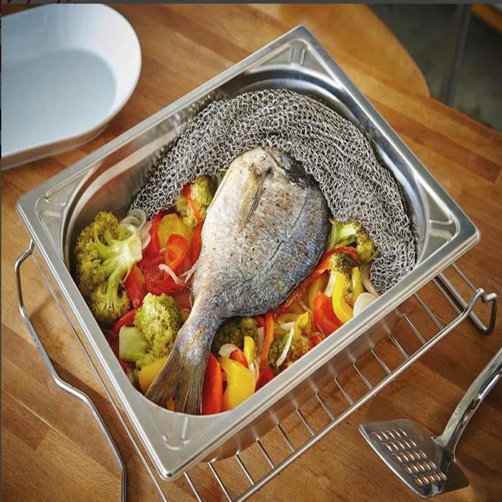 Stainless Steel Chain Scrubber Kitchen Cleaning Tool