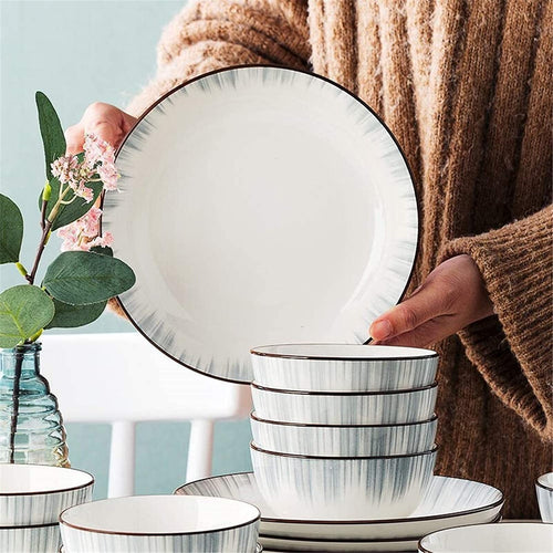 10 Piece Ceramic Dinnerware Set Service for 2