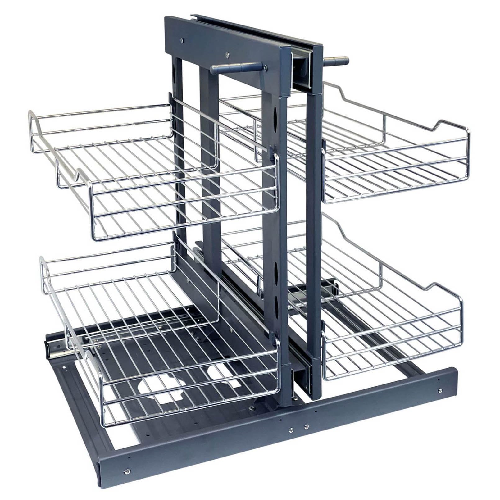 Corner Pull Out Cabinet Sliding Basket Organizer Chrome