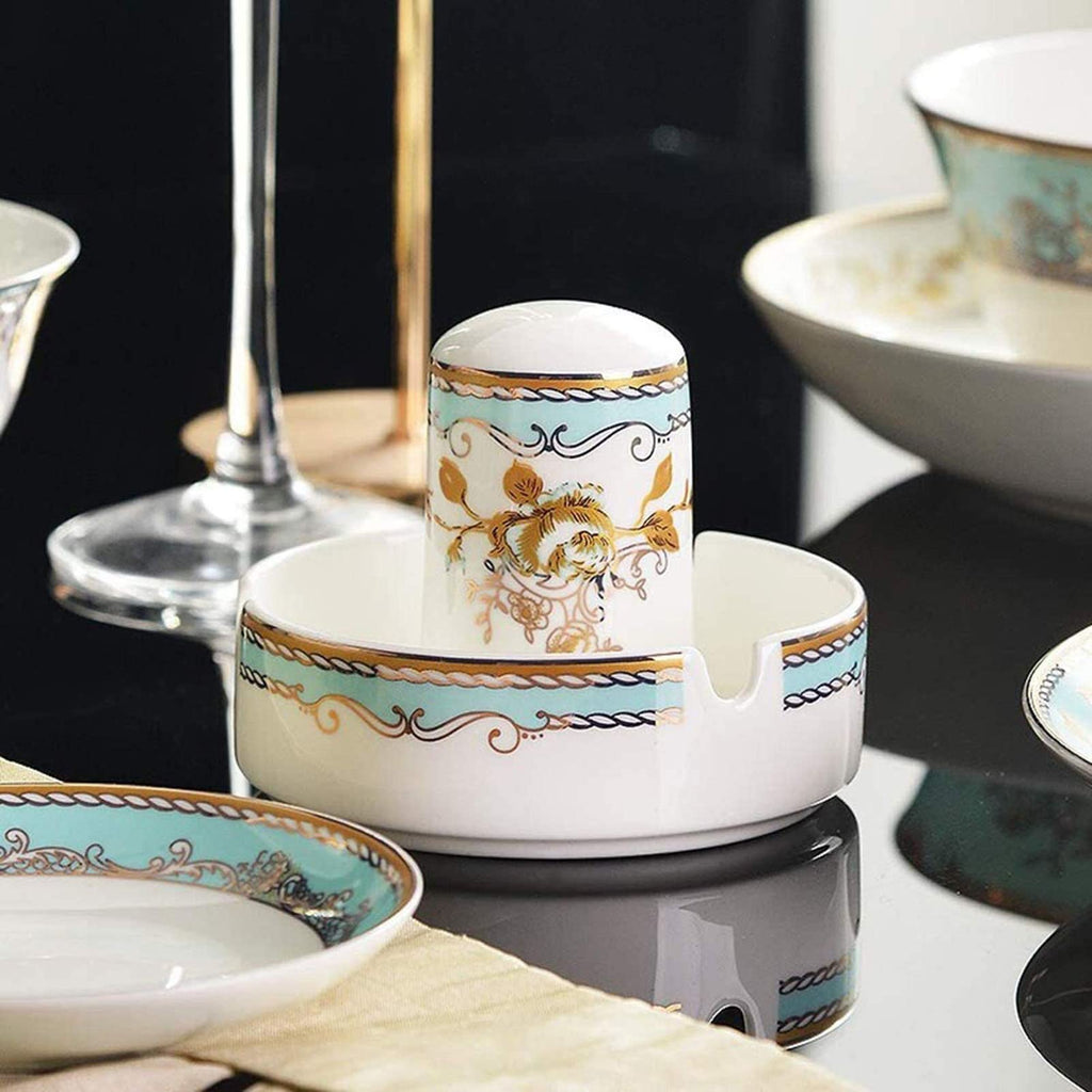 56 Piece Bone China Dinnerware Set Nordic Ceramic Tableware Set