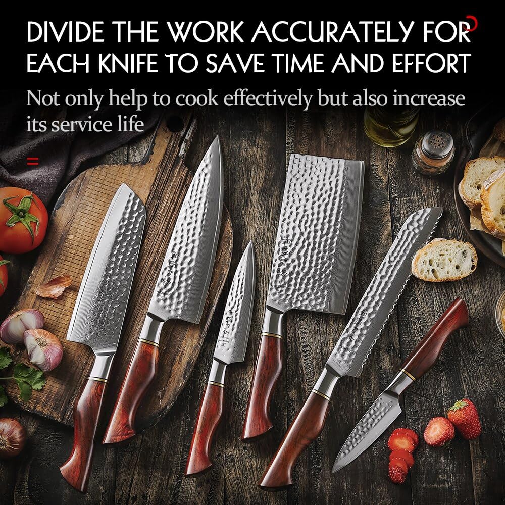Damascus Steel Kitchen Knife Set 4/6 Piece